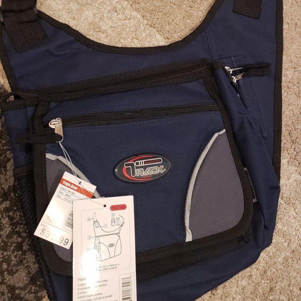 Mens Chest Bag Sling Backpack Man Purse Crossover